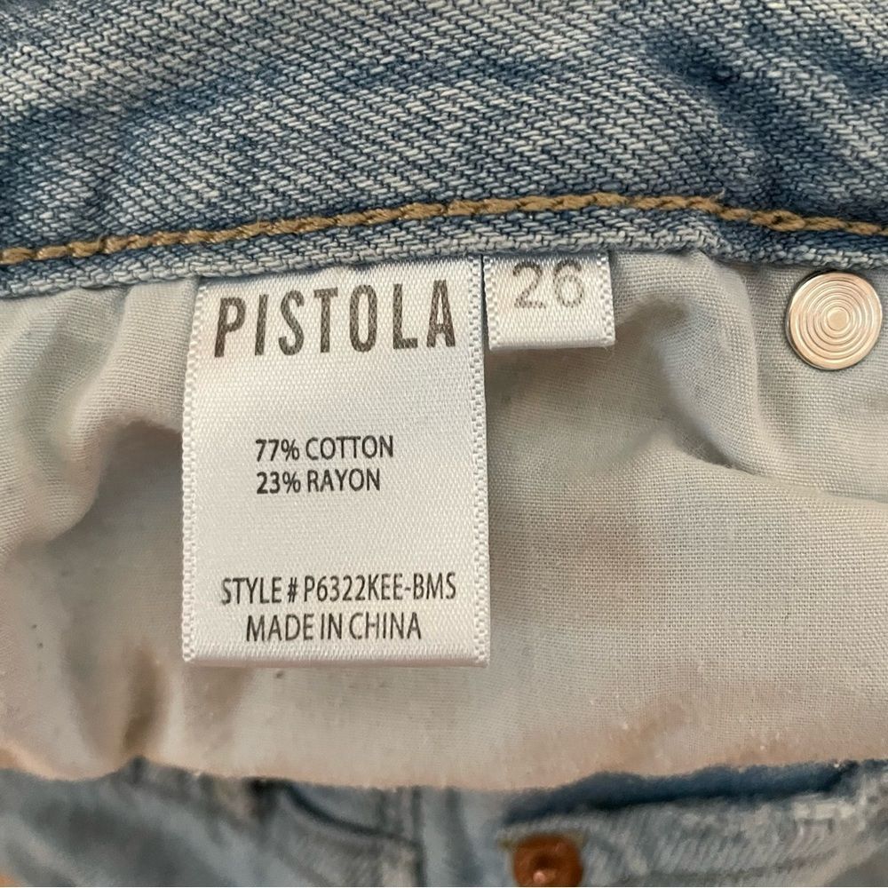 Pistola Cassie Super High Waist Straight Leg Jeans By My Side Light Wash Sz 26 - Picture 9 of 15